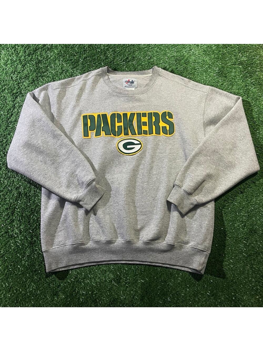 Vintage Green Bay Packers Majestic Crewneck Sweatshirt Men’s Large L Gray Canada